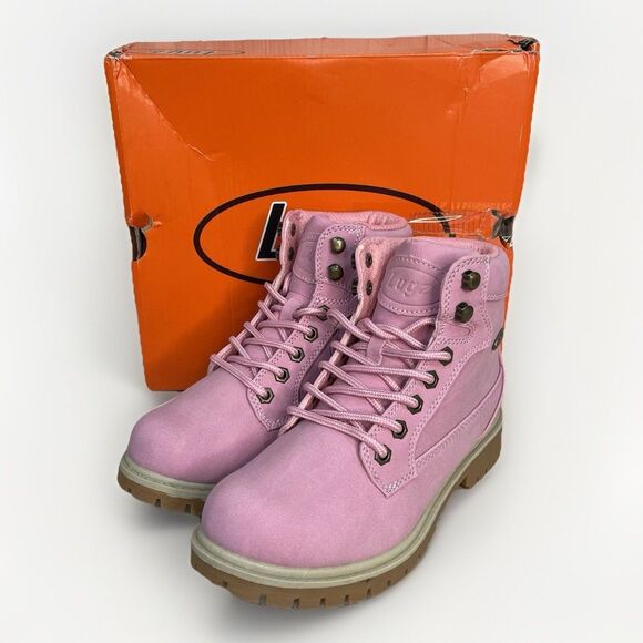 Lugz Mantle Hi Womens Sz 7 Boots Bubblegum Pink Cream Gum Slip Resistant New - Picture 4 of 9
